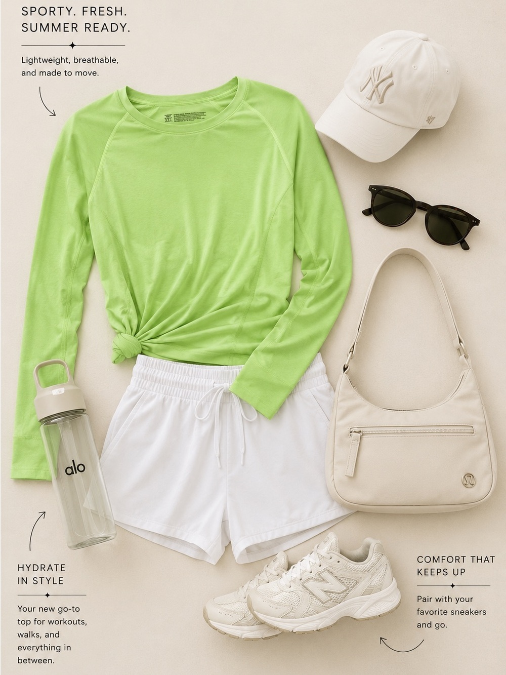 VSX Victoria Secret Sport Lime Green Top Medium NWOT